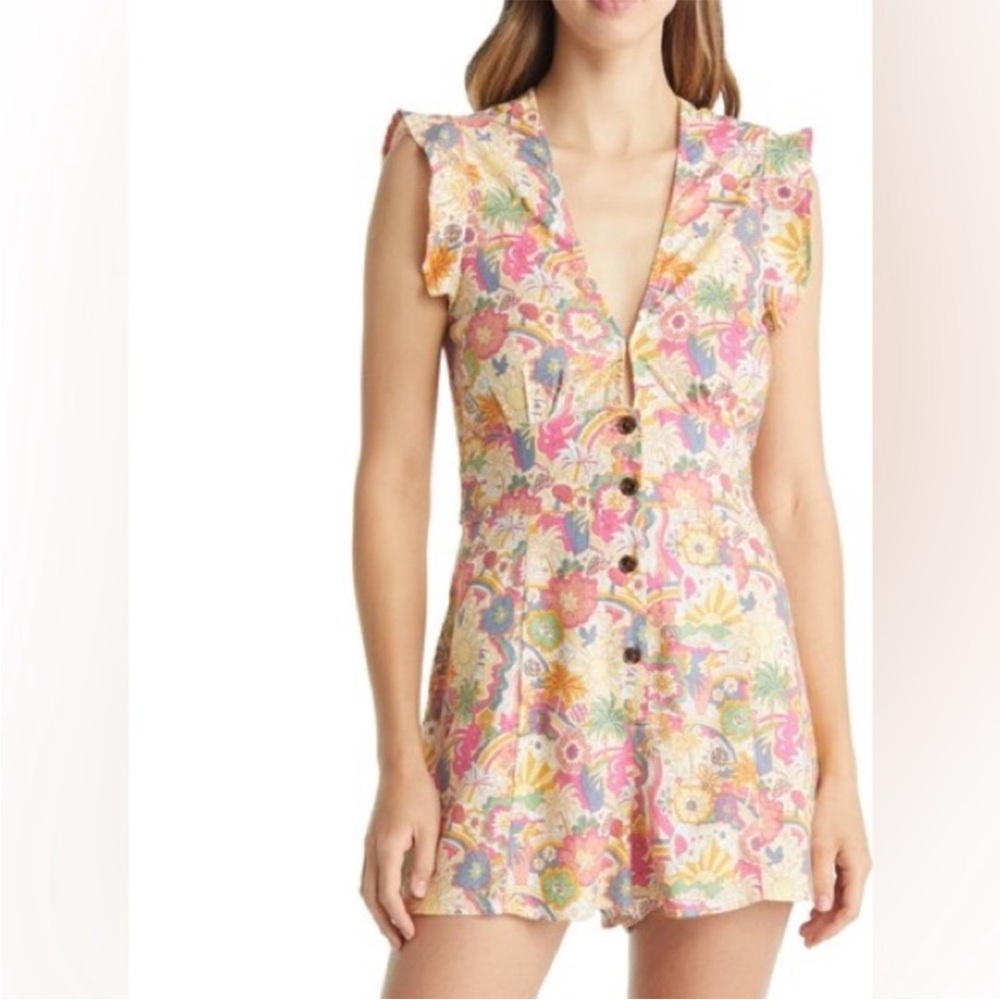 Marine Layer Camila Romper in Psychedelic Print